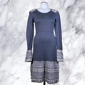 VTG Prana Knit Cashmere Blend Fair Isle Dress